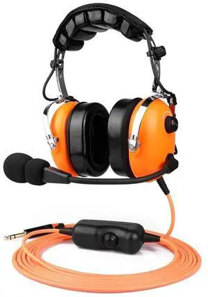 Aviation Ground Crew Headset, NC Mic, PTT, Comfort Pads, 6ft Cord w/ Plug Aviation Ground Crew Headset, NC Mic, PTT, Comfort Pads, 6ft Cord w/ Plug