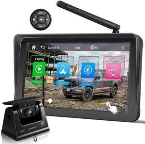 URVOLAX Wireless Backup Camera for Trucks - 7" Portable Apple CarPlay Android Auto Touchscreen Monitor - 10000mAh Solar Magnetic Rear View Camera for Heavy Duty Pickup,Cargo Trailer Van,Box Sem URVOLAX Wireless Backup Camera for Trucks - 7" Portable Apple CarPlay Android Auto Touchscreen Monitor - 10000mAh Solar Magnetic Rear View Camera for Heavy Duty Pickup,Cargo Trailer Van,Box Sem