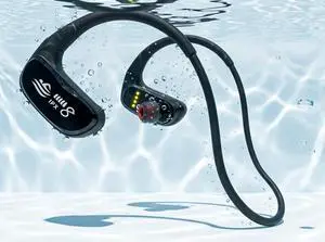 Swimming Headphones Open-Ear Wireless Bluetooth Headphones, Waterproof Bone Conduction Headset for Swimming, Gym, Cycling, Running, and Outdoor Sports, Black Swimming Headphones Open-Ear Wireless Bluetooth Headphones, Waterproof Bone Conduction Headset for Swimming, Gym, Cycling, Running, and Outdoor Sports, Black