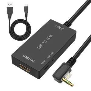 MEIRIYFA PSP2000/PSP3000 to HDMI Adapter Converter HDMI Cable for PSP2000/3000 Handheld Game Console Accessories Support 1080p/720p for HDTV MonitorProjector -9.84FT MEIRIYFA PSP2000/PSP3000 to HDMI Adapter Converter HDMI Cable for PSP2000/3000 Handheld Game Console Accessories Support 1080p/720p for HDTV MonitorProjector -9.84FT