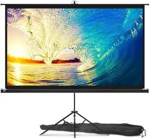 PropVue Projector Screen with Stand 84" - Indoor & Outdoor Projection Screen for Movie or Office Presentation - 16:9 HD Premium Wrinkle-Free Tripod Screen for Projector with Carry Bag & Tight Strap PropVue Projector Screen with Stand 84" - Indoor & Outdoor Projection Screen for Movie or Office Presentation - 16:9 HD Premium Wrinkle-Free Tripod Screen for Projector with Carry Bag & Tight Strap