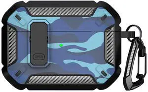 SaharaCase - AirPods Pro 3 Case - Heavy-Duty, Secure Lock ^^ Raider Series - Carbon Blue - Rugged TPU with Carabiner Clip SaharaCase - AirPods Pro 3 Case - Heavy-Duty, Secure Lock ^^ Raider Series - Carbon Blue - Rugged TPU with Carabiner Clip