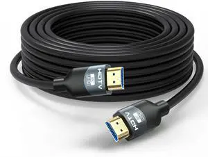 RyzzRooa HDMI Cable 25 FT, 8K in-Wall CL3 Rated HDMI 2.1 Cord, Support 8K@60Hz, 4K@120Hz, HDR10+, eARC, SBTM, VRR, QFT, ALLM, 3D, HDCP 2.3 for TV, Monitor, Computer, Laptop, PS5/4/3, Xbox, Soundbar RyzzRooa HDMI Cable 25 FT, 8K in-Wall CL3 Rated HDMI 2.1 Cord, Support 8K@60Hz, 4K@120Hz, HDR10+, eARC, SBTM, VRR, QFT, ALLM, 3D, HDCP 2.3 for TV, Monitor, Computer, Laptop, PS5/4/3, Xbox, Soundbar
