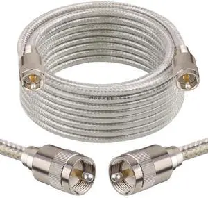 MOOKEERF CB Coax Cable 18ft,RG8X Stranded Core UHF PL259 Male to Male Low Loss CB Antenna Cable 50 Ohm for HAM Radio,Antenna Analyzer,Dummy Load,SWR Meter MOOKEERF CB Coax Cable 18ft,RG8X Stranded Core UHF PL259 Male to Male Low Loss CB Antenna Cable 50 Ohm for HAM Radio,Antenna Analyzer,Dummy Load,SWR Meter