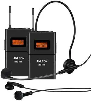 ANLEON Tour Guide Wireless System Church System MTG-100 1 Transmitter 1 Receiver ANLEON Tour Guide Wireless System Church System MTG-100 1 Transmitter 1 Receiver