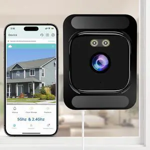 AXB Window Camera for Home Security: 2.4GHz&5GHz WiFi 4K Indoor Camera with Color Night Vision - Smart Motion Detection 24/7 Recording - Easy&Quick Install Includes 2 Multi-Angle Window Mounts AXB Window Camera for Home Security: 2.4GHz&5GHz WiFi 4K Indoor Camera with Color Night Vision - Smart Motion Detection 24/7 Recording - Easy&Quick Install Includes 2 Multi-Angle Window Mounts
