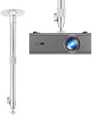 KOGATA Projector Mount 360 Adjustable Projectors Ceiling Mount Adjustable Bracket with 360 Rotation, Extendable 3150cm, Hidden Cable Design, Universal 1/4" Screw Wall Mount Compatible GC357B KOGATA Projector Mount 360 Adjustable Projectors Ceiling Mount Adjustable Bracket with 360 Rotation, Extendable 3150cm, Hidden Cable Design, Universal 1/4" Screw Wall Mount Compatible GC357B