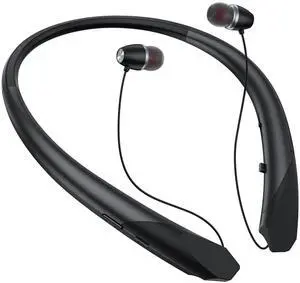 Bluetooth Headphones Retractable Neckband, Bluetooth Headset Wireless Earbuds with Microphone Vibration Call, Stereo Noise Cancelling Earphones (Black) Bluetooth Headphones Retractable Neckband, Bluetooth Headset Wireless Earbuds with Microphone Vibration Call, Stereo Noise Cancelling Earphones (Black)