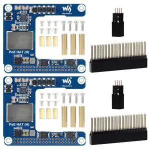 Waveshare 2PCS Power Over Ethernet HAT (H), Compatible with Raspberry Pi 5/CM 5, 5V 5A Output, Stable Performance, Supports 802.3af/at Network, Isolated Switched-mode Power Supply, PoE HAT, Board ONLY Waveshare 2PCS Power Over Ethernet HAT (H), Compatible with Raspberry Pi 5/CM 5, 5V 5A Output, Stable Performance, Supports 802.3af/at Network, Isolated Switched-mode Power Supply, PoE HAT, Board ONLY