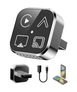 VQU 4 in 1 Wireless CarPlay Adapter for iPhone & Android Auto Adapter, 2026 Upgrade Plug & Play USB C Dongle, Convert Wired to Wireless CarPlay & Android Auto, AirPlay & Miracast Screen VQU 4 in 1 Wireless CarPlay Adapter for iPhone & Android Auto Adapter, 2026 Upgrade Plug & Play USB C Dongle, Convert Wired to Wireless CarPlay & Android Auto, AirPlay & Miracast Screen