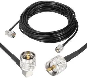MECCANIXITY Black RG58 CB Coax Cable 35ft, 50 Ohm Low Loss UHF Male to UHF Male Right Angle Extension Jumper Cable for HAM Radio, Antenna Analyzer, HF Radio, and Communication Devices MECCANIXITY Black RG58 CB Coax Cable 35ft, 50 Ohm Low Loss UHF Male to UHF Male Right Angle Extension Jumper Cable for HAM Radio, Antenna Analyzer, HF Radio, and Communication Devices
