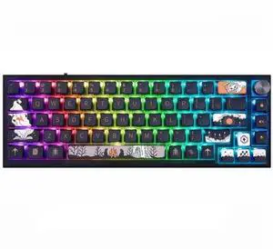 MOLGRIA SKYLOONG GK68 68-Key RGB Backlit Gaming Keyboard with Side Transparent Pudding Keycaps, Hot Swappable Red Optical Switches, Type C Wired Knob Mechanical Keyboard for Win/Mac OS MOLGRIA SKYLOONG GK68 68-Key RGB Backlit Gaming Keyboard with Side Transparent Pudding Keycaps, Hot Swappable Red Optical Switches, Type C Wired Knob Mechanical Keyboard for Win/Mac OS