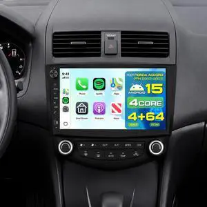 4 Core 4+64G Car Radio Stereo for Honda Accord 7th 2003 2004 2005 2006 2007,9 Incell 1280 * 720P with Wireless Carplay Android Auto EQ,WiFi BT FM RDS GPS Mirror Link Backup Cam for Android 15 R 4 Core 4+64G Car Radio Stereo for Honda Accord 7th 2003 2004 2005 2006 2007,9 Incell 1280 * 720P with Wireless Carplay Android Auto EQ,WiFi BT FM RDS GPS Mirror Link Backup Cam for Android 15 R