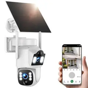 VOOPEAK 4G LTE Cellular Security Camera, Dual Lens 360 PTZ Auto Tracking, Solar Camera Outdoor Wireless with SIM Card,2K HD Color Night Vision, IP66 Waterproof, 2-Way Audio,No WiFi Needed VOOPEAK 4G LTE Cellular Security Camera, Dual Lens 360 PTZ Auto Tracking, Solar Camera Outdoor Wireless with SIM Card,2K HD Color Night Vision, IP66 Waterproof, 2-Way Audio,No WiFi Needed