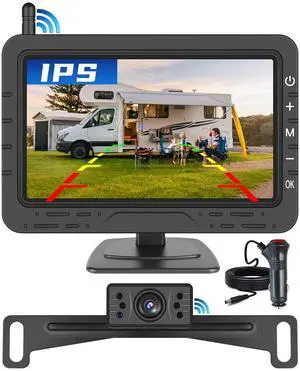 Hikity Wireless Backup Camera Monitor Kit, 4.3 Inch Rear View Camera IP68 Waterproof Night Vision, HD 1080P Display Screen for Car/Truck/Pickup/SUV/Van/RV Hikity Wireless Backup Camera Monitor Kit, 4.3 Inch Rear View Camera IP68 Waterproof Night Vision, HD 1080P Display Screen for Car/Truck/Pickup/SUV/Van/RV