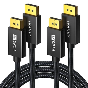 IVANKY DisplayPort Cable 1.4, 10ft (2 Pack), 8K 32.4Gbps DP to DP Cable IVANKY DisplayPort Cable 1.4, 10ft (2 Pack), 8K 32.4Gbps DP to DP Cable