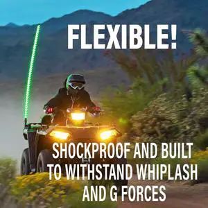 BOSS Audio Systems WP4 ATV Whip - 48 inch, 360 degree RGB (Red/Green/Blue) Multicolor, 20 Color Combinations, 15 Brightness Levels, Marine Rated Weatherproof IP67, Easy Installation BOSS Audio Systems WP4 ATV Whip - 48 inch, 360 degree RGB (Red/Green/Blue) Multicolor, 20 Color Combinations, 15 Brightness Levels, Marine Rated Weatherproof IP67, Easy Installation