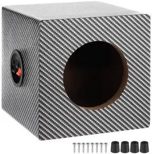MECCANIXITY 5 Inch Ported Wooden Speaker Enclosure, Black White Single Vented Subwoofer Box Car Audio Truck Speaker Box for DIY Home Vehicle Audio Custom Sound Supplies MECCANIXITY 5 Inch Ported Wooden Speaker Enclosure, Black White Single Vented Subwoofer Box Car Audio Truck Speaker Box for DIY Home Vehicle Audio Custom Sound Supplies