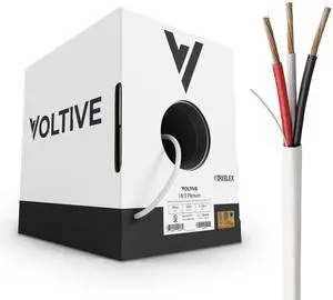 Voltive 18/3 Low Voltage Wire, Plenum CL3P, White, 500ft - 18AWG, 3 Conductors, Stranded Bare Copper, UL Listed - V-1296-1 Voltive 18/3 Low Voltage Wire, Plenum CL3P, White, 500ft - 18AWG, 3 Conductors, Stranded Bare Copper, UL Listed - V-1296-1