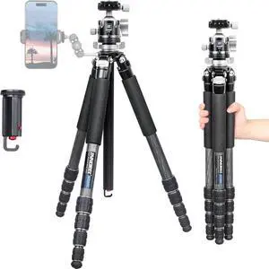 Carbon Fiber Tripod-INNOREL GT255C Professional Camera Compact Tripod Stand for Travel Outdoor Digital DSLR with Low Gravity Center Ballhead Special-Shaped Center Column Max Height 67.7in/172cm Carbon Fiber Tripod-INNOREL GT255C Professional Camera Compact Tripod Stand for Travel Outdoor Digital DSLR with Low Gravity Center Ballhead Special-Shaped Center Column Max Height 67.7in/172cm