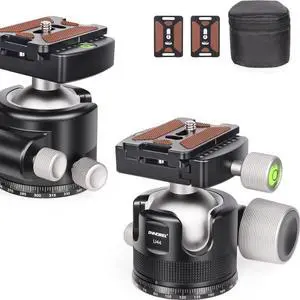 INNOREL 44mm Low Profile Camera Tripod Ball Head, CNC Metal Heavy Duty 360 Panoramic Tripod Head Compatible with Two Arca 1/4" Quick Release Plates for Tripod Monopod DSLR Camera Camcorder, 55lbs/25kg INNOREL 44mm Low Profile Camera Tripod Ball Head, CNC Metal Heavy Duty 360 Panoramic Tripod Head Compatible with Two Arca 1/4" Quick Release Plates for Tripod Monopod DSLR Camera Camcorder, 55lbs/25kg