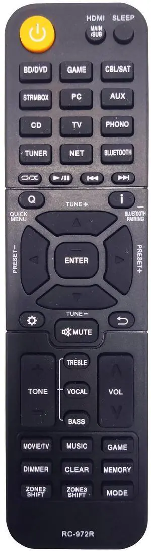 INTECHING RC-972R AV Receiver Remote Control for Onkyo TX-NR595, TX-NR6100, TX-NR696, TX-NR7100, TX-NR797, TX-RZ840 INTECHING RC-972R AV Receiver Remote Control for Onkyo TX-NR595, TX-NR6100, TX-NR696, TX-NR7100, TX-NR797, TX-RZ840