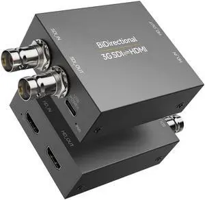Bidirectional SDI/HDMI Converter 3G, SDI to HDMI/HDMI to SDI Converter, Video Audio Adapter for Broadcast, Live Streaming, Photography & Home Theaterwith Power Supply Bidirectional SDI/HDMI Converter 3G, SDI to HDMI/HDMI to SDI Converter, Video Audio Adapter for Broadcast, Live Streaming, Photography & Home Theaterwith Power Supply
