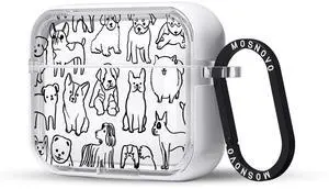 MOSNOVO for Airpods Pro & Airpods Pro 2 Case, Protective Clear Case with Shockproof Dual Layer Hard Luxe Metal Ring Designed for Airpods Pro 2 Generation - Doodle Dog MOSNOVO for Airpods Pro & Airpods Pro 2 Case, Protective Clear Case with Shockproof Dual Layer Hard Luxe Metal Ring Designed for Airpods Pro 2 Generation - Doodle Dog