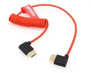 DRRI 8K High-Speed Left Angle HDMI to Right Angle Braided Cable for Fuji XH2s Sonys F55 A7S3 A74 A7siii A7iv FX3 FX6 Canon C70 C100 DRRI 8K High-Speed Left Angle HDMI to Right Angle Braided Cable for Fuji XH2s Sonys F55 A7S3 A74 A7siii A7iv FX3 FX6 Canon C70 C100