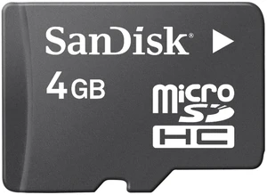 Sandisk 4GB MicroSDHC Memory Card with SD Adapter Sandisk 4GB MicroSDHC Memory Card with SD Adapter