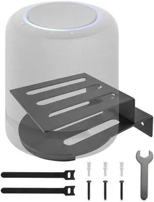 Wall Mount Stand Compatible with Echo Studio Speaker, Sonos Era100 Era300 HomePod 2 TREBLAB HD-360, Heavy-Duty Metal Speaker Holder with Dual Installation Modes, Space-Saving & Sound Optimized Design Wall Mount Stand Compatible with Echo Studio Speaker, Sonos Era100 Era300 HomePod 2 TREBLAB HD-360, Heavy-Duty Metal Speaker Holder with Dual Installation Modes, Space-Saving & Sound Optimized Design