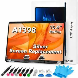 A1398 Screen Replacement for 15.4 inches MacBook Pro Retina Late 2013 Mid 2014 Year 2880x1800 LCD Full Assembly for EMC 2674 2745 2876 2881 Silver A1398 Screen Replacement for 15.4 inches MacBook Pro Retina Late 2013 Mid 2014 Year 2880x1800 LCD Full Assembly for EMC 2674 2745 2876 2881 Silver