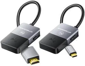 SWITCHFLUX Wireless HDMI Transmitter and Receiver, 4K Plug & Play Portable 2.4G/5G Upgrade USB C Wireless HDMI Extender Kit for Streaming Video and Audio to HDTV/Monitor from Martphone/T SWITCHFLUX Wireless HDMI Transmitter and Receiver, 4K Plug & Play Portable 2.4G/5G Upgrade USB C Wireless HDMI Extender Kit for Streaming Video and Audio to HDTV/Monitor from Martphone/T