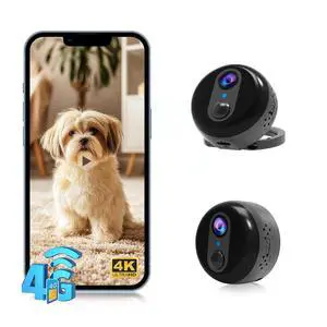 4G LTE Cellular Mini Magnetic Surveillance Camera, WiFi-free Security Camera (SIM card included), 4K HD Spy Camera, PIR Motion-Activated Recording, Intelligent Night Vision, 170 Wide-Angle Lens 4G LTE Cellular Mini Magnetic Surveillance Camera, WiFi-free Security Camera (SIM card included), 4K HD Spy Camera, PIR Motion-Activated Recording, Intelligent Night Vision, 170 Wide-Angle Lens