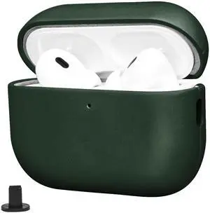 Rumwot for AirPod Pro 3 Case, 100% Geniune Leather Protective Cover for AirPods Pro 3rd Gen (2025) Compatible with MagSafe and Wireless Charging, Anti-Scratch, Shockproof, Green Rumwot for AirPod Pro 3 Case, 100% Geniune Leather Protective Cover for AirPods Pro 3rd Gen (2025) Compatible with MagSafe and Wireless Charging, Anti-Scratch, Shockproof, Green