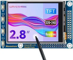 Waveshare 2.8inch Resistive Touch Screen TFT LCD, Compatible with Raspberry Pi 5/4B/3B/Zero/Zero W/Zero 2W/Pico/Pico W/Pico WH, 320x240 Resolution Waveshare 2.8inch Resistive Touch Screen TFT LCD, Compatible with Raspberry Pi 5/4B/3B/Zero/Zero W/Zero 2W/Pico/Pico W/Pico WH, 320x240 Resolution