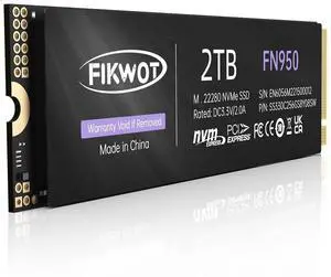 Fikwot FN950 2TB NVMe SSD PCIe Gen4x4 M.2 2280,Read Up to 4800MB/s, Configure SLC Cache, Internal Solid State Drive for PS5 Laptop Desktop Fikwot FN950 2TB NVMe SSD PCIe Gen4x4 M.2 2280,Read Up to 4800MB/s, Configure SLC Cache, Internal Solid State Drive for PS5 Laptop Desktop
