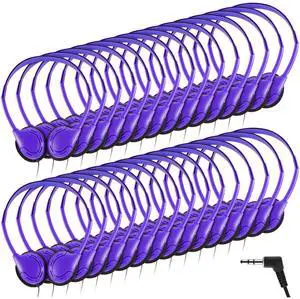 Yunsailing 30 Pack Bulk Over Ear Headphones Set On Ear Headsets Earphones with Adjustable Headband and 3.5mm Plug for Group Learning, Computer Lab, Library, Online Lesson (Purple) Yunsailing 30 Pack Bulk Over Ear Headphones Set On Ear Headsets Earphones with Adjustable Headband and 3.5mm Plug for Group Learning, Computer Lab, Library, Online Lesson (Purple)