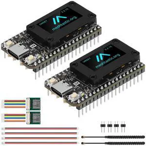 YELUFT 2 Set ESP32 LoRa V4 Development Board + L76K GNSS Module Upgraded ESP32-S3 16MB Flash 28dBm High Power SX1262 LoRa Module WiFi Bluetooth 915MHz Antenna Support GPS Solar for LoRaWAN Meshtastic YELUFT 2 Set ESP32 LoRa V4 Development Board + L76K GNSS Module Upgraded ESP32-S3 16MB Flash 28dBm High Power SX1262 LoRa Module WiFi Bluetooth 915MHz Antenna Support GPS Solar for LoRaWAN Meshtastic
