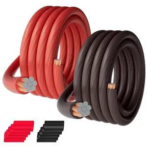 0 Gauge AWG Power Ground Wire Cable 10 Ft Each-Red/Black Translucent, Automotive Battery Welding Electrical Wire CCA Bulk for DIY Car Audio Speaker Amp Solar Marine Generator RV Trailer Inverter 0 Gauge AWG Power Ground Wire Cable 10 Ft Each-Red/Black Translucent, Automotive Battery Welding Electrical Wire CCA Bulk for DIY Car Audio Speaker Amp Solar Marine Generator RV Trailer Inverter