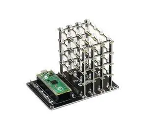 sb Pico Cube 4x4x4 64 LED Cube Kit for Raspberry Pi Pico (Unassembled, Blue) sb Pico Cube 4x4x4 64 LED Cube Kit for Raspberry Pi Pico (Unassembled, Blue)