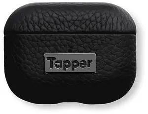 Tapper Black Leather/Hematite Black Plated Case for AirPods Pro Tapper Black Leather/Hematite Black Plated Case for AirPods Pro
