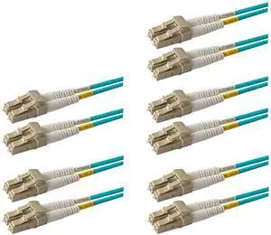 SpeedyFiberTX - 5-Pack 1 Meter Multimode 10G OM3 50/125 Fiber Patch Cable, Duplex LC to LC, Slim Zipcord Fire Retardant Plenum OFNP Cable Jacket SpeedyFiberTX - 5-Pack 1 Meter Multimode 10G OM3 50/125 Fiber Patch Cable, Duplex LC to LC, Slim Zipcord Fire Retardant Plenum OFNP Cable Jacket