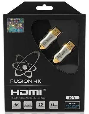 Fusion4k 4K HDMI Cable 10 Feet - High Speed 18Gbps ^^ 4K@60Hz 2K@144Hz 1080p@240Hz ^^ HDR ARC Dolby Atmos ^^ Braided Cord for PS5, Xbox Series X, Apple TV, Roku, Soundbar, Gaming Monitor Fusion4k 4K HDMI Cable 10 Feet - High Speed 18Gbps ^^ 4K@60Hz 2K@144Hz 1080p@240Hz ^^ HDR ARC Dolby Atmos ^^ Braided Cord for PS5, Xbox Series X, Apple TV, Roku, Soundbar, Gaming Monitor