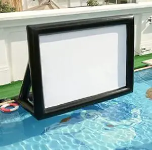 Yimukaka 17ft Airtight PVC Outdoor Projector Movie Screen with Stand Floating Inflatable Screen Supports Front and Rear ProjectionNo Need to Keep Inflating Yimukaka 17ft Airtight PVC Outdoor Projector Movie Screen with Stand Floating Inflatable Screen Supports Front and Rear ProjectionNo Need to Keep Inflating