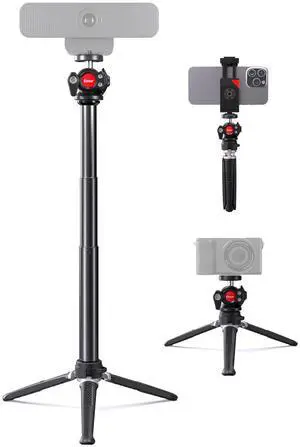 Etour Webcam Tripod Stand, Height Extendable Tripod with 360 Swivel Balhead for Webcam/Camera/Phone, for NexiGo N60 Logitech Webcam C920 C922 C922x C925e C930 C930e C615 Brio 4K with 1/4" Threa Etour Webcam Tripod Stand, Height Extendable Tripod with 360 Swivel Balhead for Webcam/Camera/Phone, for NexiGo N60 Logitech Webcam C920 C922 C922x C925e C930 C930e C615 Brio 4K with 1/4" Threa