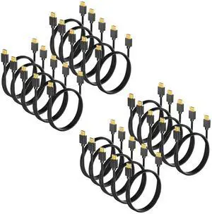 HDMI Cable 3FT 20-Pack, 4K HDMI to HDMI Cable 3FT Multi-pack,High Speed Shielded HDMI 2.0 Cord with 2k@165/144Hz,HDCP 2.2, HDR, ARC & CL3 Rated ^^ for Laptop, Monitor, TV PS5, PS4, Xbox, Soundbar,KVM HDMI Cable 3FT 20-Pack, 4K HDMI to HDMI Cable 3FT Multi-pack,High Speed Shielded HDMI 2.0 Cord with 2k@165/144Hz,HDCP 2.2, HDR, ARC & CL3 Rated ^^ for Laptop, Monitor, TV PS5, PS4, Xbox, Soundbar,KVM