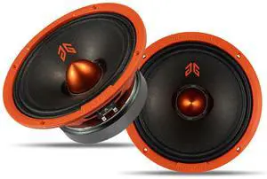 Gaooger MX80E2 Midrange Loudspeaker 8" Orange Bullet, 640W Max, 4 Ohms, Premium Quality Audio Door Speakers for Car or Truck Stereo Sound System, Orange (2 Speaker) Gaooger MX80E2 Midrange Loudspeaker 8" Orange Bullet, 640W Max, 4 Ohms, Premium Quality Audio Door Speakers for Car or Truck Stereo Sound System, Orange (2 Speaker)