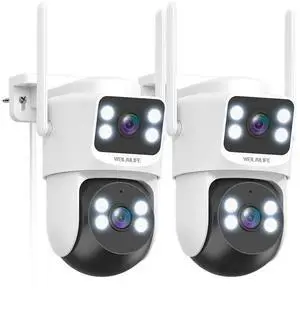 2-Way Audio & Auto Tracking 4MP Extend PTZ Security Cameras Wireless Outdoor, WiFi Home Video Surveillance Camera(2 Pack) 2-Way Audio & Auto Tracking 4MP Extend PTZ Security Cameras Wireless Outdoor, WiFi Home Video Surveillance Camera(2 Pack)