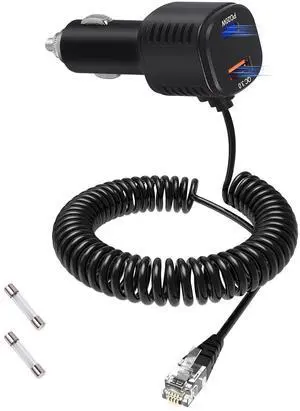 Compatible with Uniden LRDACRJ1148 for Uniden R8W R8 R7 R4W R4 Radar Detectors 12V DC Power Adapter Coiled Cord with Type-C Fast Charging Port Compatible with Uniden LRDACRJ1148 for Uniden R8W R8 R7 R4W R4 Radar Detectors 12V DC Power Adapter Coiled Cord with Type-C Fast Charging Port